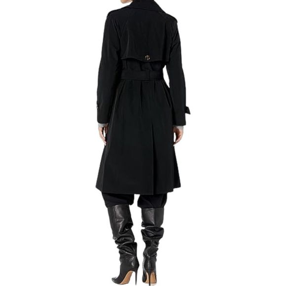 LONDON FOG 3/4 Length Double Breasted Trench Coat Size Medium - Picture 4 of 16